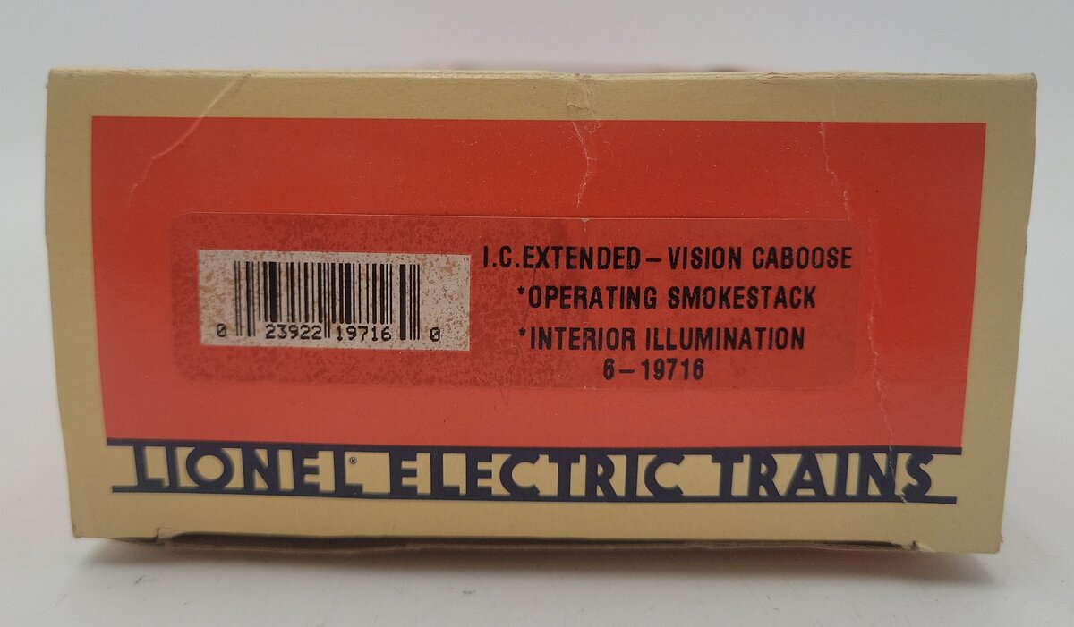 Lionel 6-19716 O Gauge Illinois Central Extended Vision Caboose #9405 EX/Box