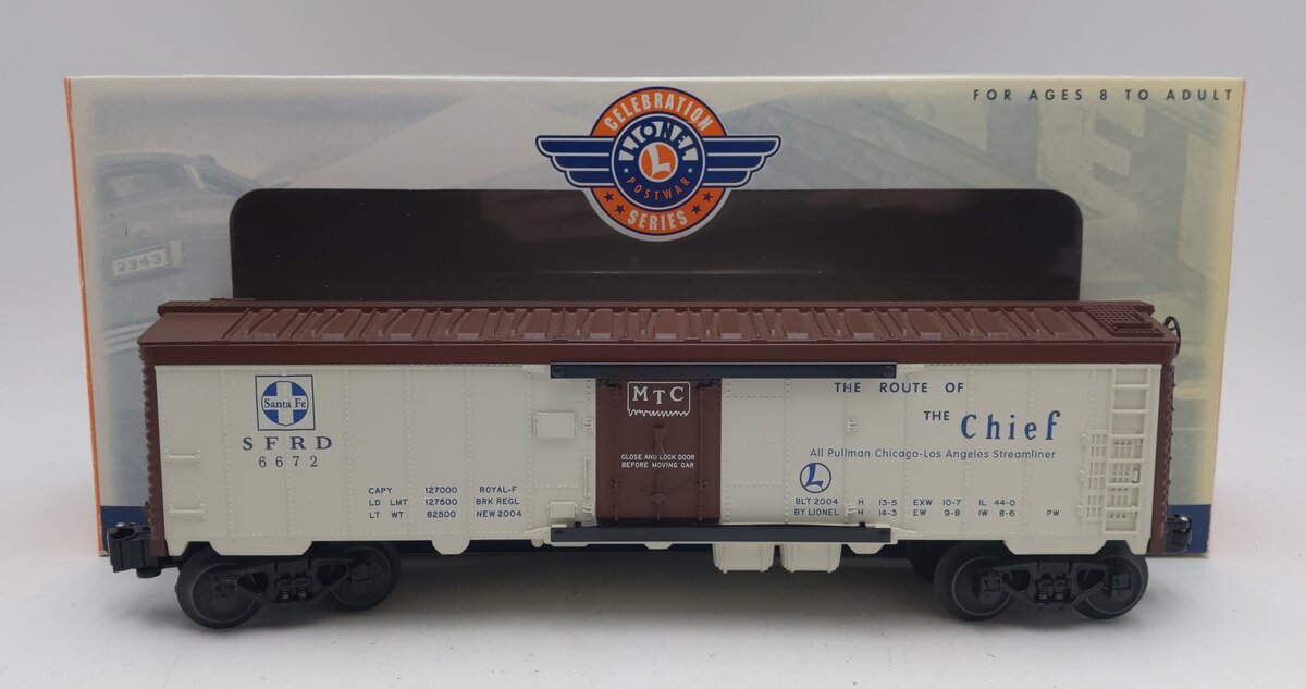 Lionel 6-19564 O Gauge Atchison Topeka Santa Fe Reefer #6672 EX/Box