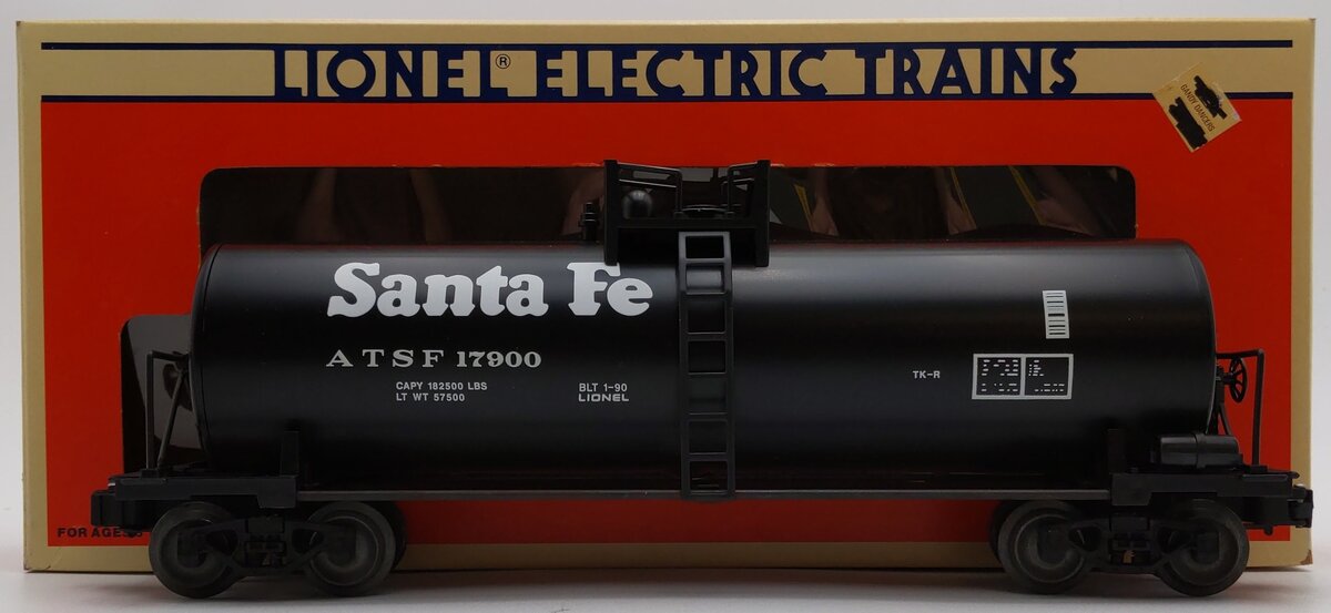 Lionel 6-17900 O Gauge Santa Fe Unibody Single Dome Tank Car #17900 EX/Box