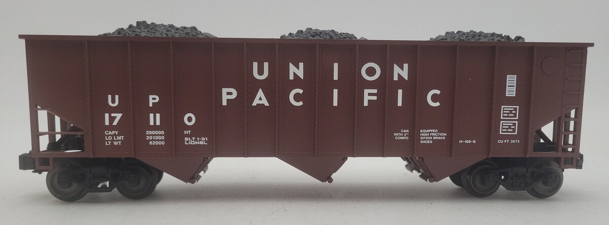 Lionel 6-17110 O Gauge Union Pacific 3-Bay Hopper #17110 with Coal Load LN/Box