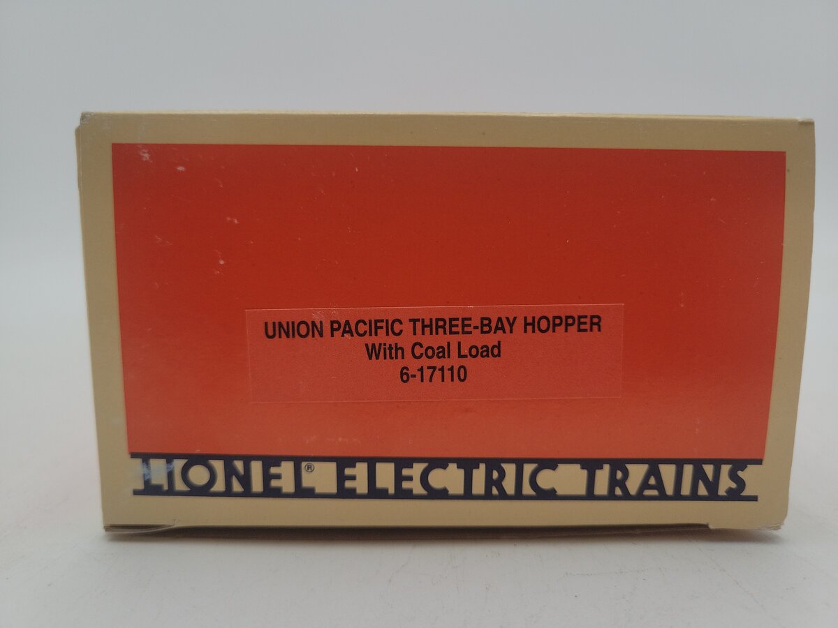 Lionel 6-17110 O Gauge Union Pacific 3-Bay Hopper #17110 with Coal Load LN/Box