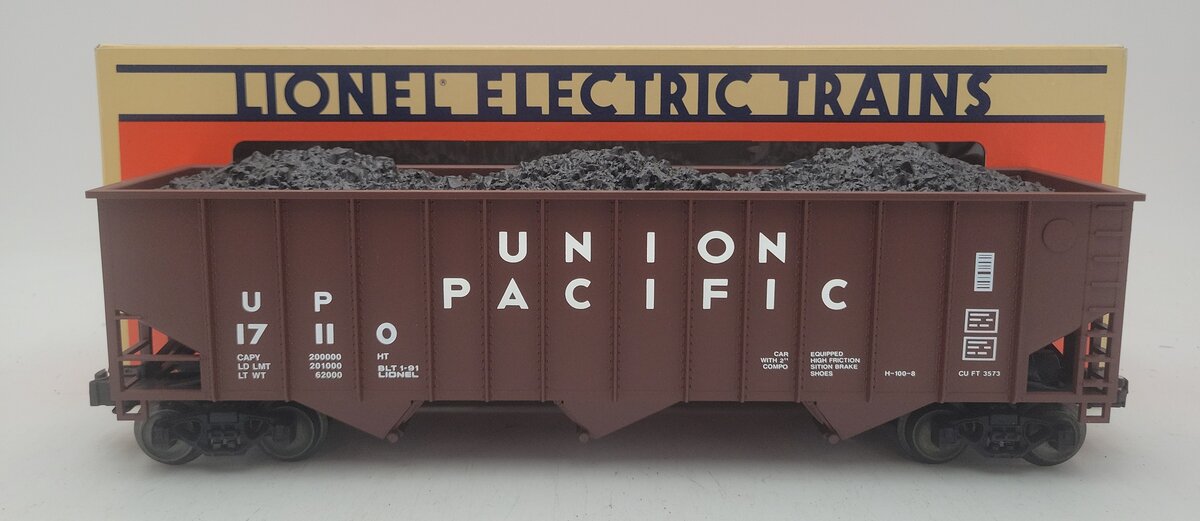 Lionel 6-17110 O Gauge Union Pacific 3-Bay Hopper #17110 with Coal Load LN/Box