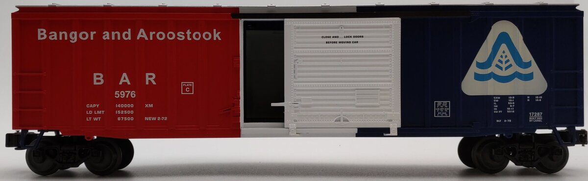 Lionel 6-17287 O Gauge Bangor & Aroostook Modern Boxcar #5976 LN/Box