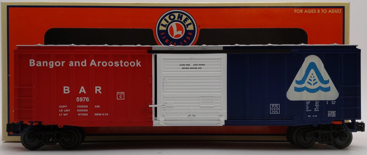 Lionel 6-17287 O Gauge Bangor & Aroostook Modern Boxcar #5976 LN/Box