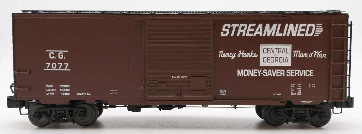 Lionel 6-17772 O Gauge Central of Georgia PS-1 Boxcar #7077 LN/Box