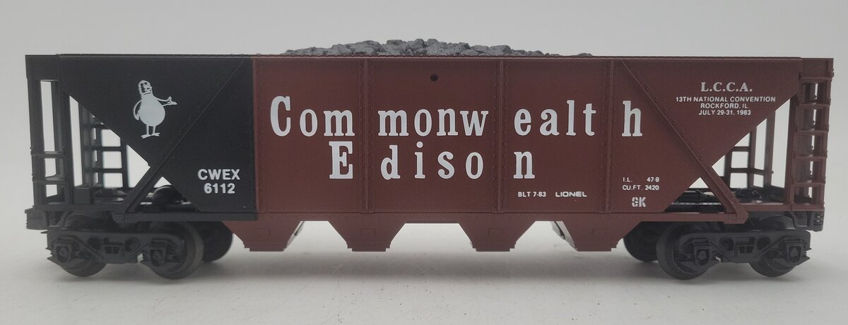 Lionel 6-6112 O Gauge LCCA Commonwealth Edison Hopper Car EX/Box