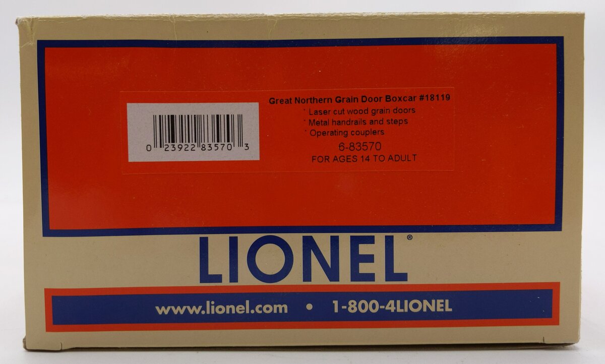 Lionel 6-83570 O Great Northern Grain Door PS-1 Boxcar #18119 LN/Box