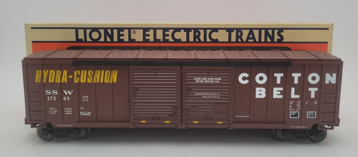 Lionel 6-17203 O Gauge Cotton Belt Double Door Boxcar #17203 EX/Box