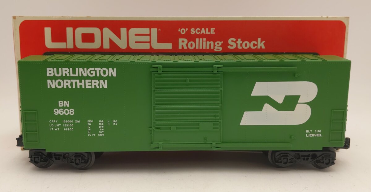 Lionel 6-9608 O Gauge Burlington Northern Hi-Cube Boxcar EX/Box
