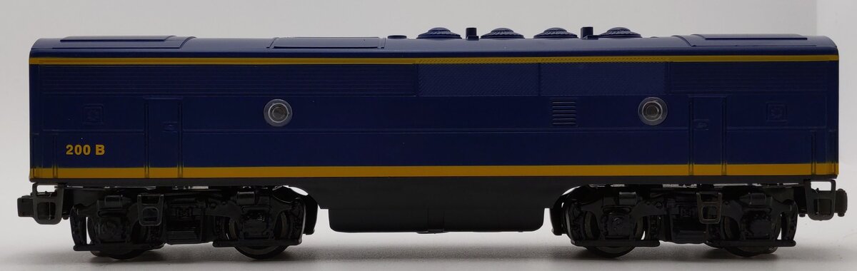 Lionel 6-18122 O Santa Fe F3 Blue/Yellow Non-Powered Diesel B-Unit #200B w/RS II EX/Box