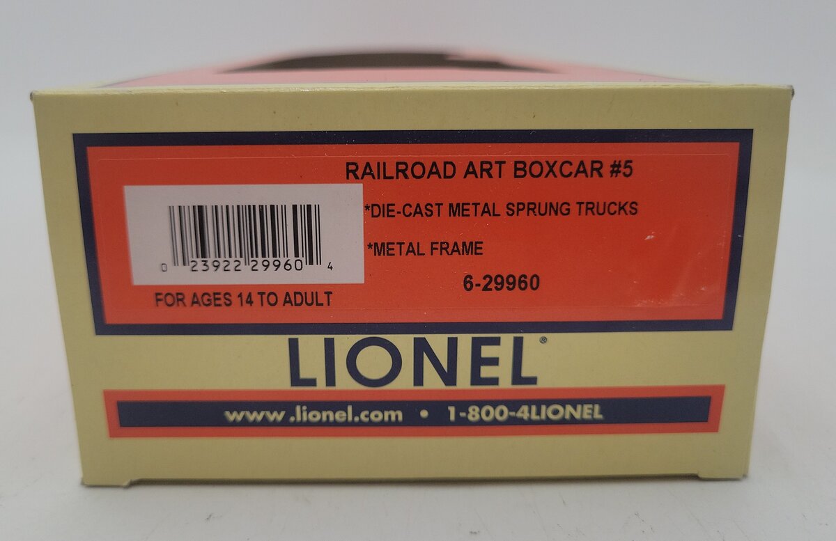 Lionel 6-29960 O Gauge Rock Island Railroad Art Boxcar #5 LN/Box