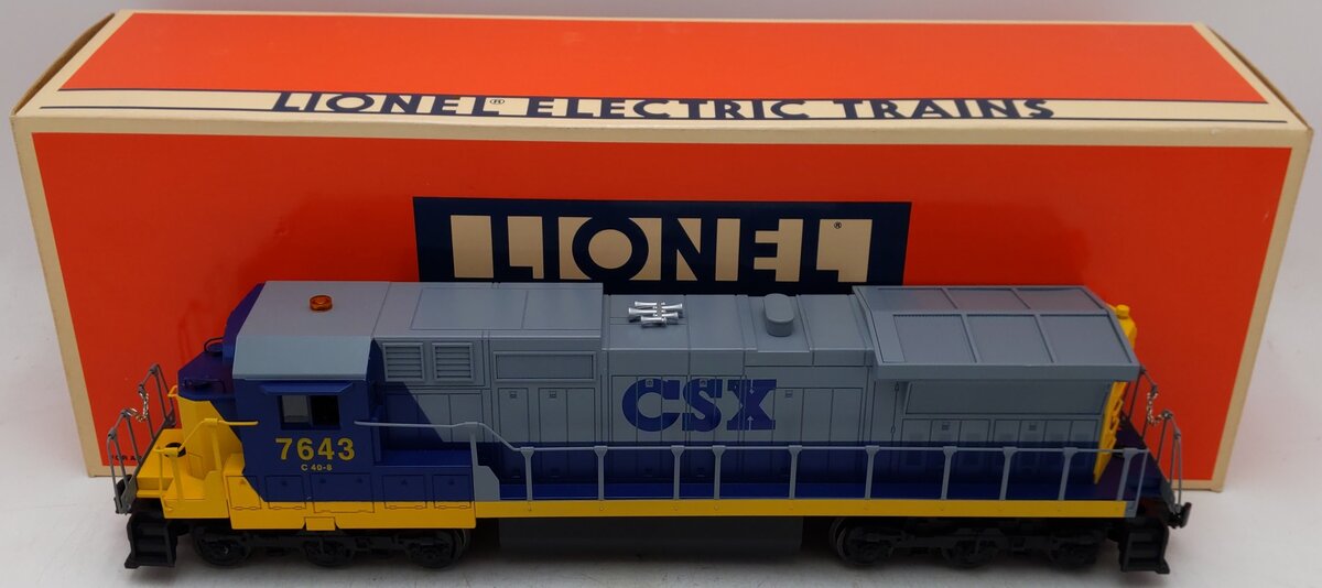 Lionel 6-18215 O Gauge CSX Dash 8 Diesel Engine #7643 LN/Box