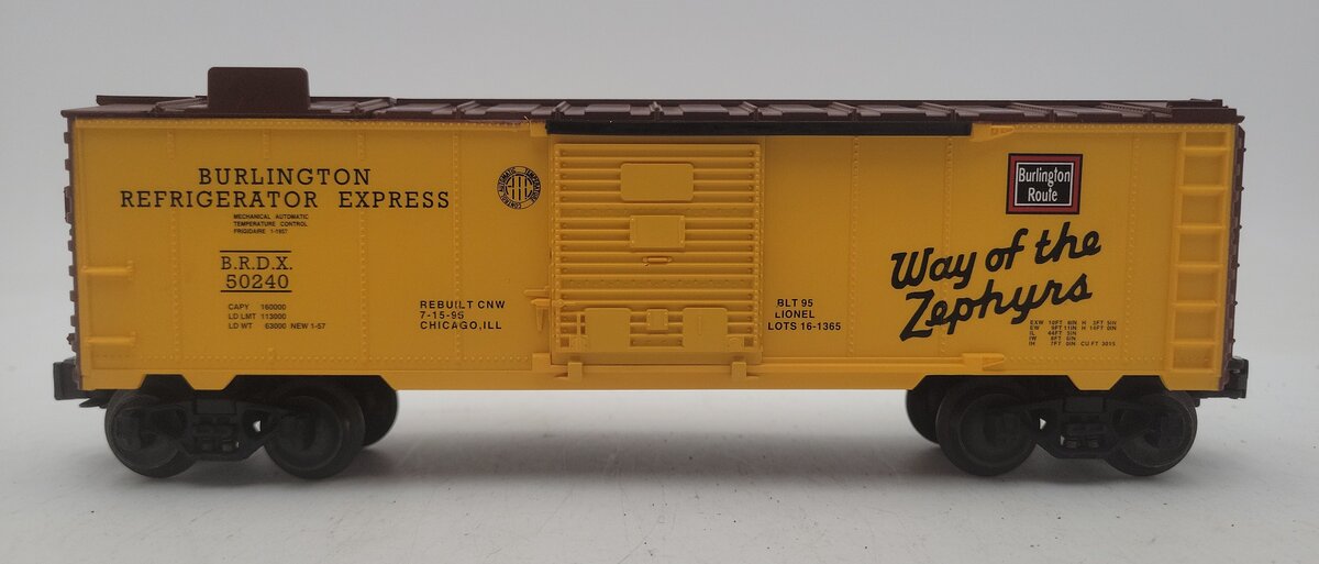 Lionel 6-52067 O Gauge LOTS-1995 Burlington Ice Operating Car #50240 LN/Box