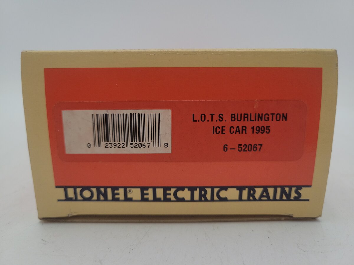 Lionel 6-52067 O Gauge LOTS-1995 Burlington Ice Operating Car #50240 LN/Box