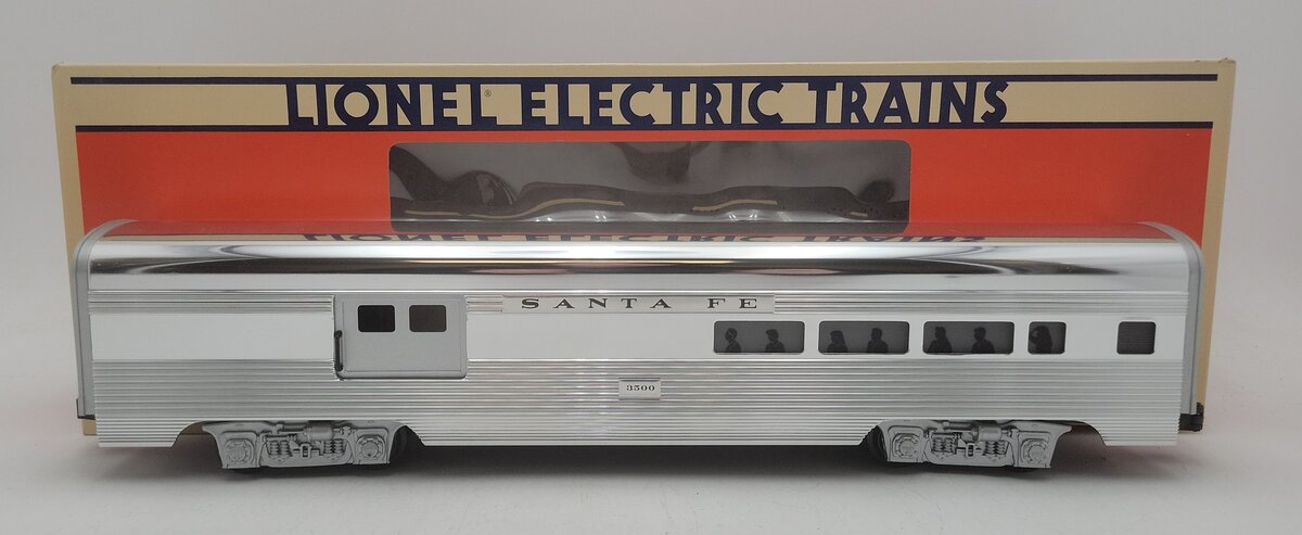 Lionel 6-19110 O Gauge Santa Fe Aluminum Combine Car #3500 EX/Box