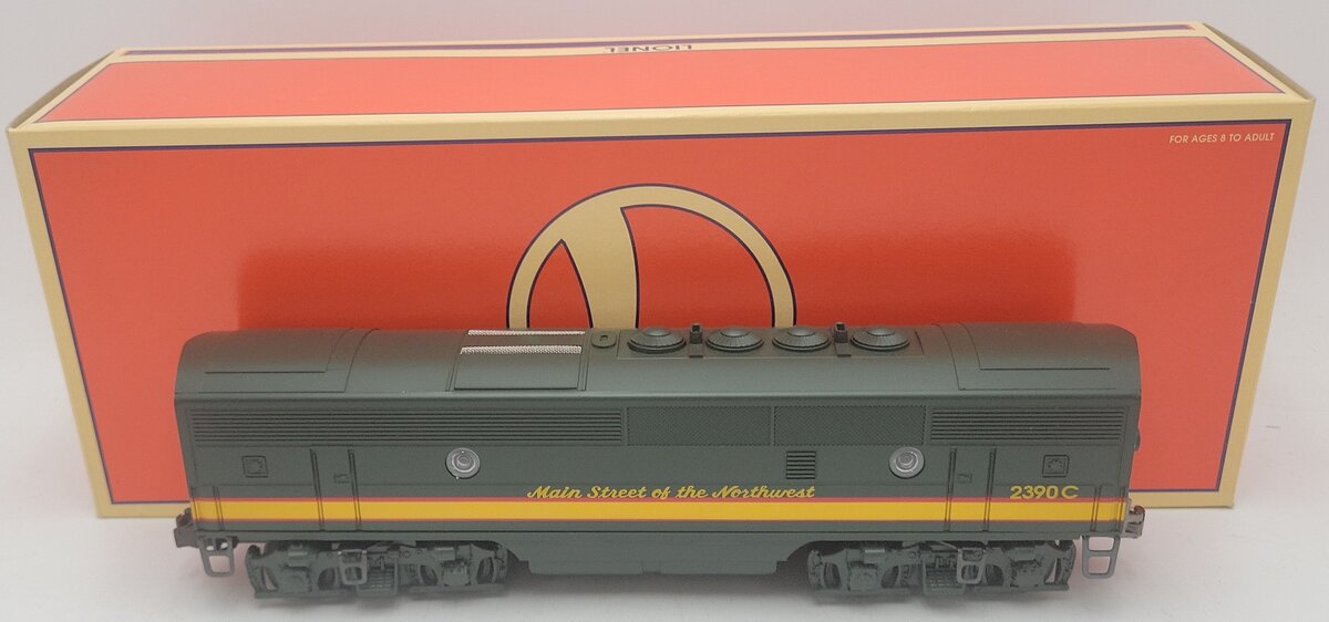 Lionel 6-18133 Northern Pacific F-3B Unit Non-Powered Diesel w RailSounds #2390C EX/Box