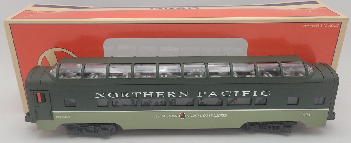 Lionel 6-19167 O Gauge Northern Pacific Full Vista Dome Coach #2571 EX/Box