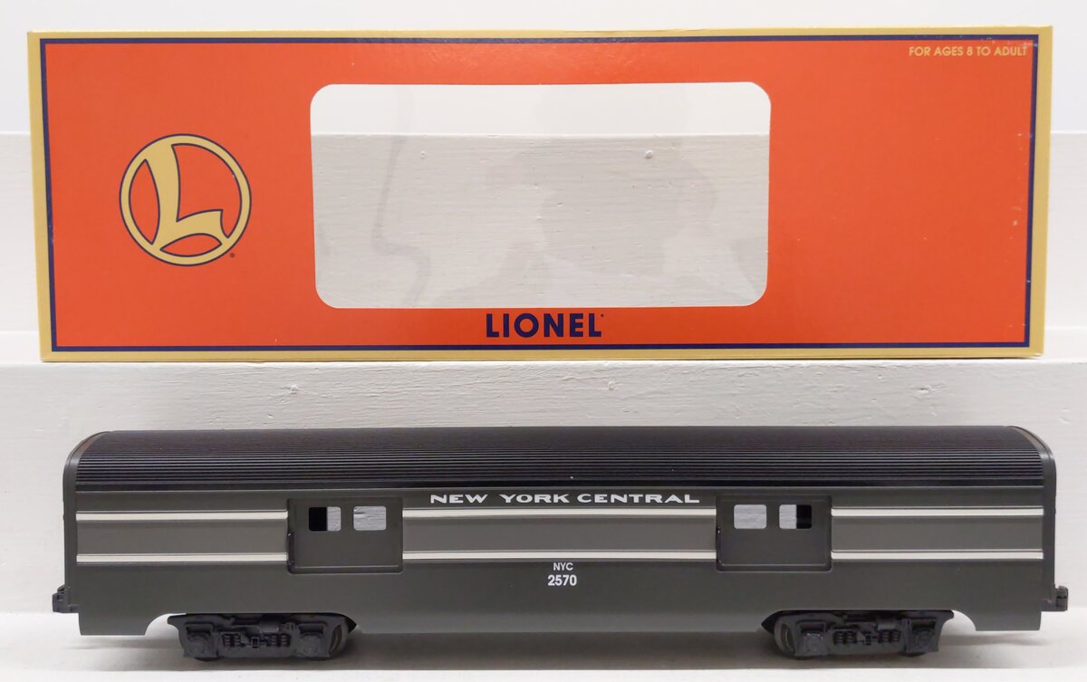 Lionel 6-19172 O Gauge New York Central Aluminum Streamlined Baggage Car #2570 EX/Box