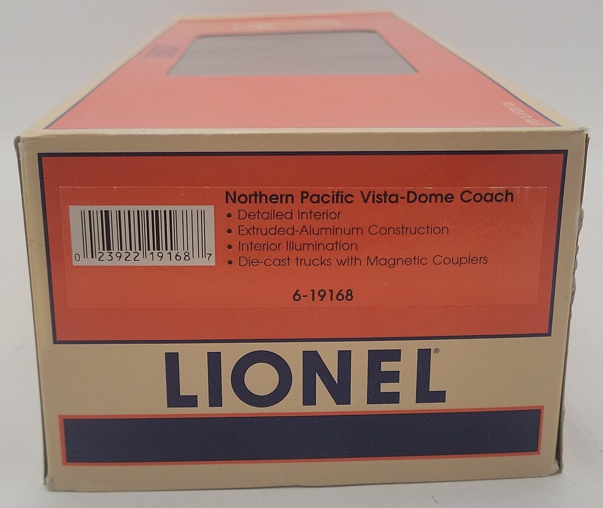 Lionel 6-19168 O Gauge Northern Pacific Full Vista Dome Coach EX/Box