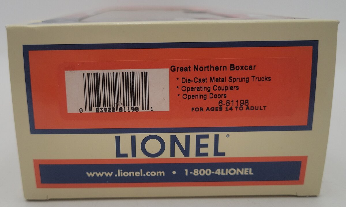Lionel 6-81198 O USA Great Northern Boxcar EX/Box