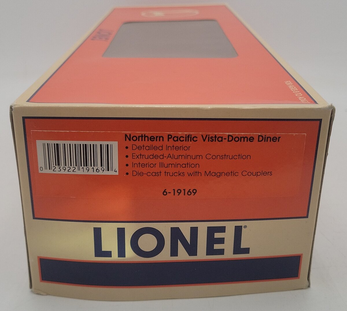 Lionel 6-19169 O Gauge Northern Pacific Full Vista Dome Diner Car EX/Box