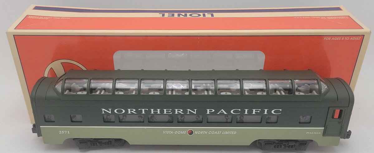 Lionel 6-19169 O Gauge Northern Pacific Full Vista Dome Diner Car EX/Box