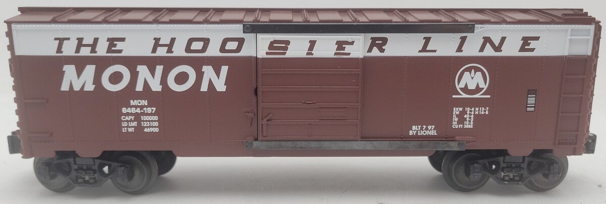 Lionel 6-19289 O Gauge Monon Hoosier Line 6464 Boxcar #6464-197 EX/Box