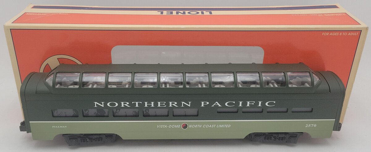 Lionel 6-19170 O Gauge Northern Pacific Full Vista Dome Coach EX/Box