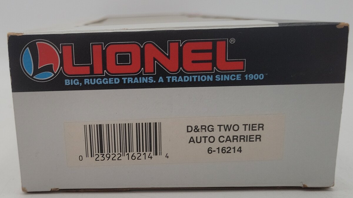 Lionel 6-16214 O Gauge Denver & Rio Grande Two Tier Auto Carrier EX/Box