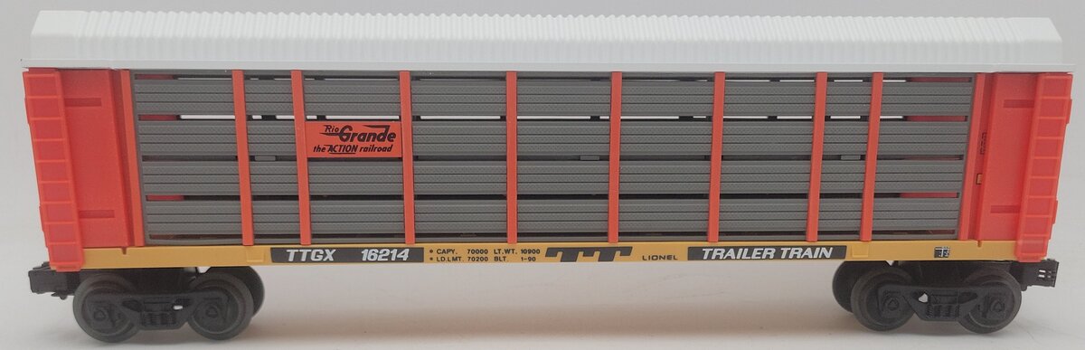 Lionel 6-16214 O Gauge Denver & Rio Grande Two Tier Auto Carrier EX/Box