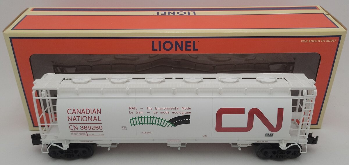 Lionel 6-27114 O Gauge Canadian National Cylindrical Hopper #369260 EX/Box