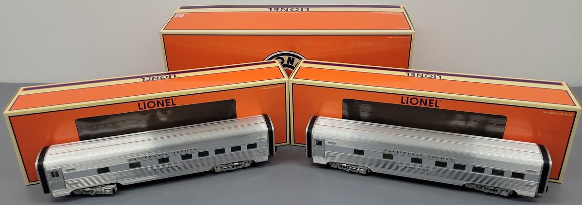 Lionel 6-29149 O Gauge Chicago Burlington & Quincy Zephyr Passenger Car Set EX/Box