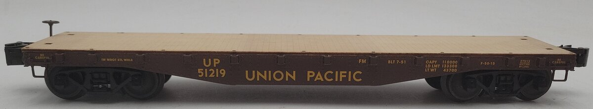 Lionel 6-27513 O Gauge Union Pacific 40 Ft Flatcar #51219 EX/Box