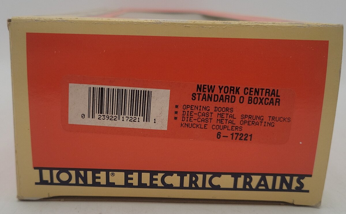 Lionel 6-17221 O Gauge New York Central Standard Boxcar #17221 EX/Box