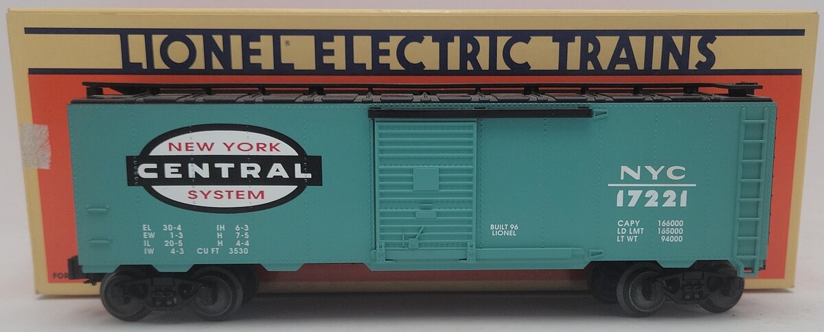 Lionel 6-17221 O Gauge New York Central Standard Boxcar #17221 EX/Box