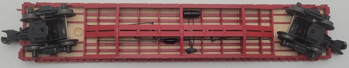 Lionel 6-17574 O Gauge Santa Fe PS-4 Flatcar w/ Wooden Deck #0081 EX/Box