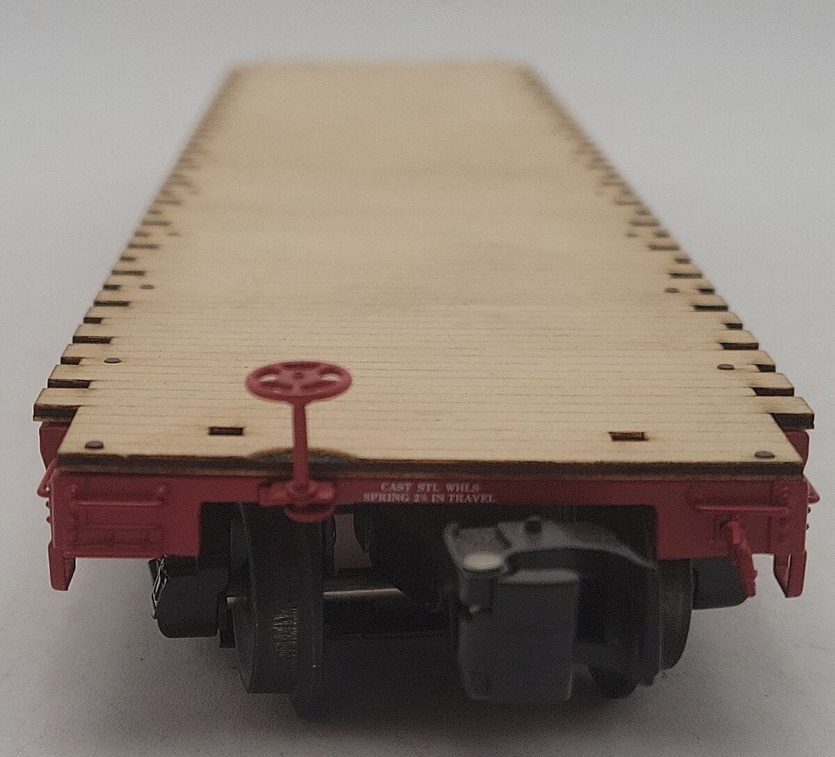 Lionel 6-17574 O Gauge Santa Fe PS-4 Flatcar w/ Wooden Deck #0081 EX/Box