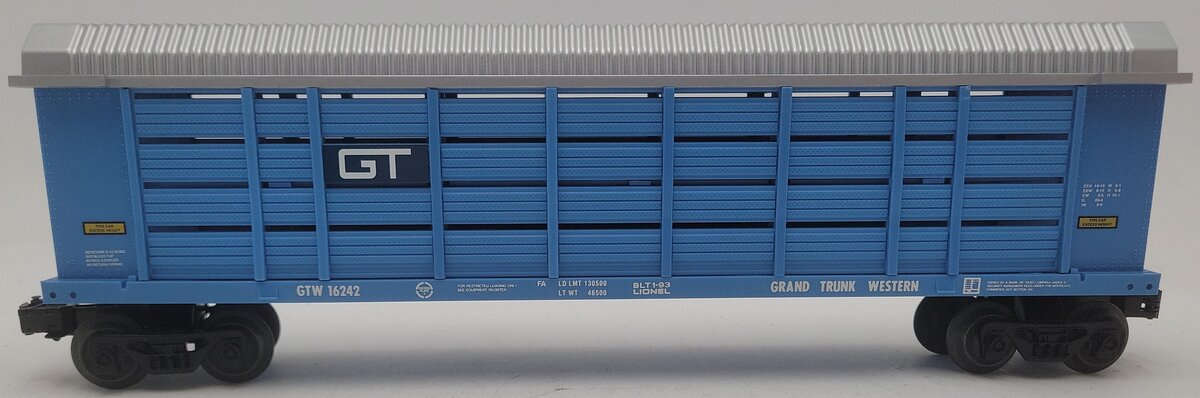 Lionel 6-16242 O Gauge Grand Trunk Western Auto Carrier #16242 EX/Box