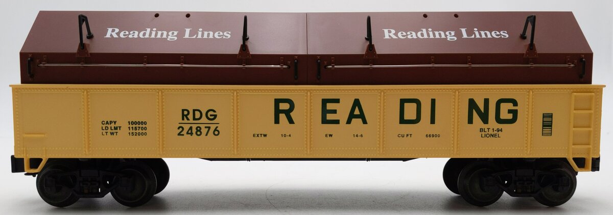 Lionel 6-17405 O Gauge Reading Gondola with Coil Covers #24876 EX/Box