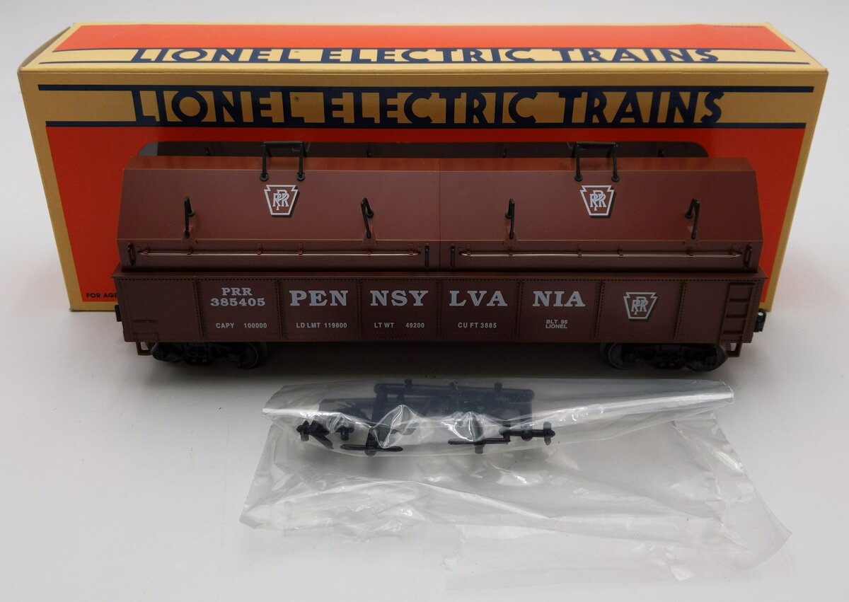 Lionel 6-17406 O Gauge Pennsylvania Gondola W/ Coil Covers #385405 EX/Box