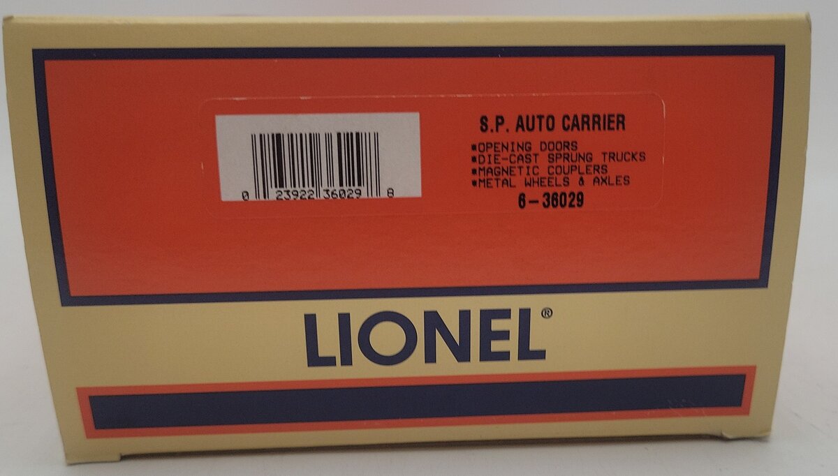 Lionel 6-36029 Southern Pacific Auto Carrier #516712 EX/Box