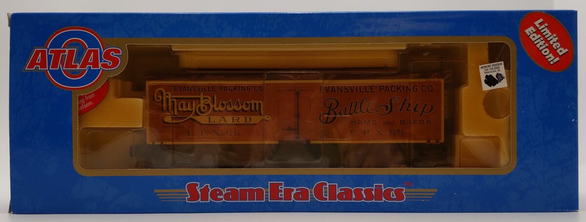 Atlas 8032-2 O Evansville Packing Woodside Reefer Car #55 (3-Rail) NIB