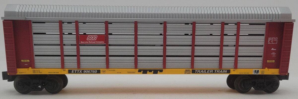 Lionel 6-36093 O-Gauge Soo Line Auto Carrier #36093 EX/Box
