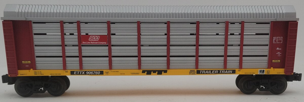 Lionel 6-36093 O-Gauge Soo Line Auto Carrier #36093 EX/Box