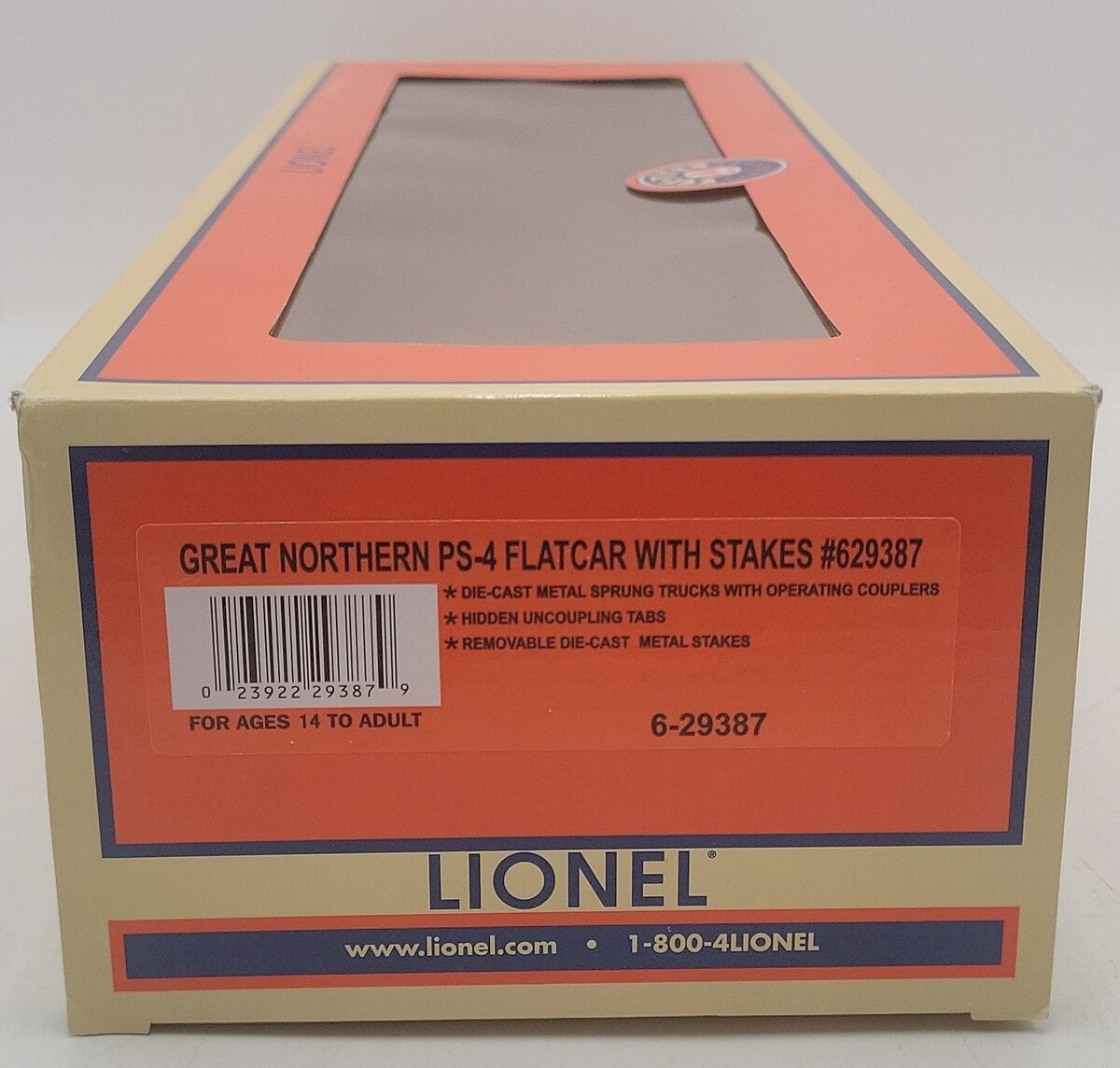 Lionel 6-29387 O GN PS-4 Flatcar w/Stakes EX/Box