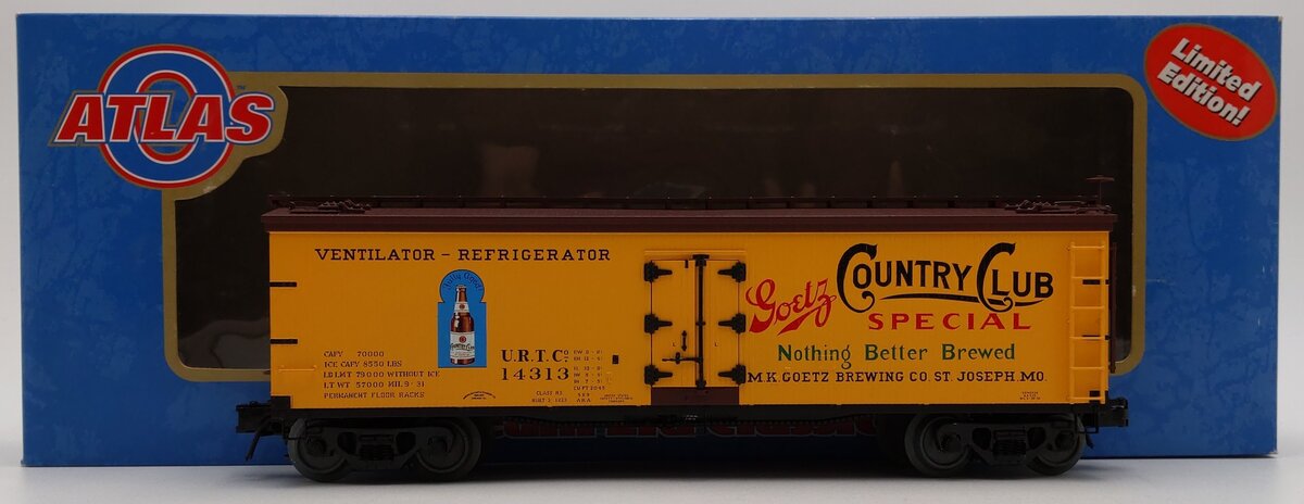 Atlas 8145-1 O Gauge Goetz Beer Billboard Refrigerator Car #14313 - 3 Rail LN/Box