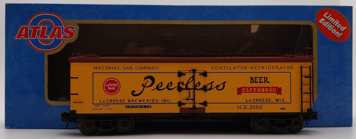 Atlas 8146-1 LaCrosse Breweries Wood Reefer Car [3 Rail] LN/Box