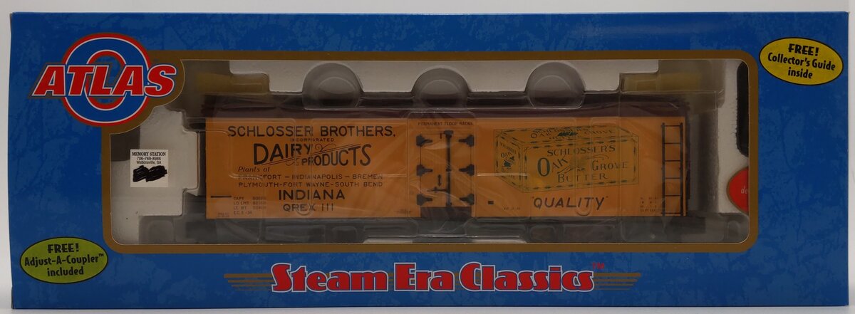 ATLAS 8154-2 O Oak Grove Butter Wood Reefer Car [3-Rail] NIB
