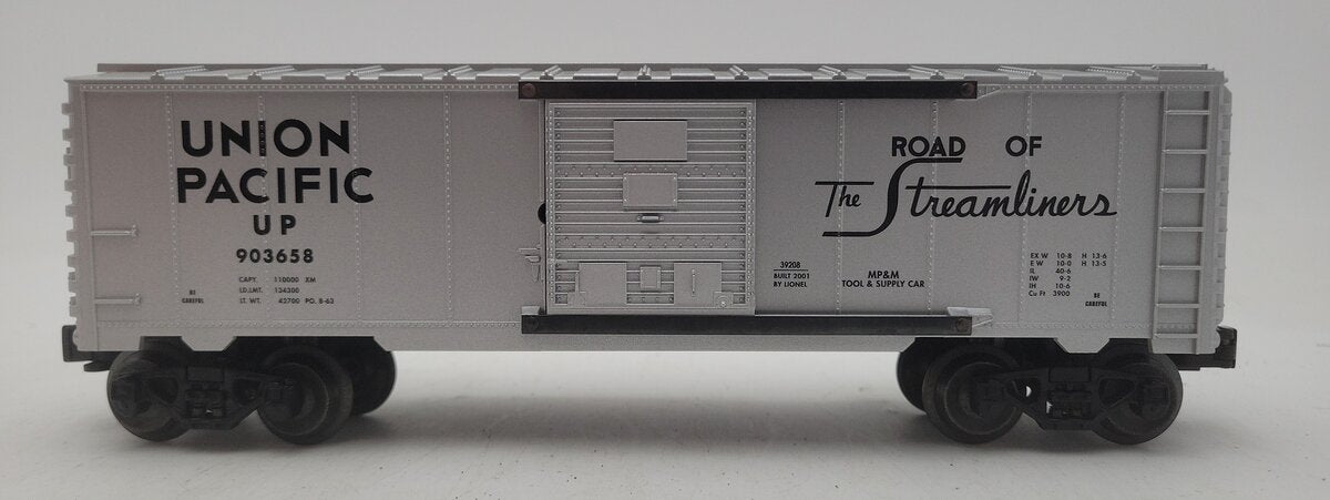 Lionel 6-39208 O Gauge Union Pacific Silver Boxcar #903658 EX/Box