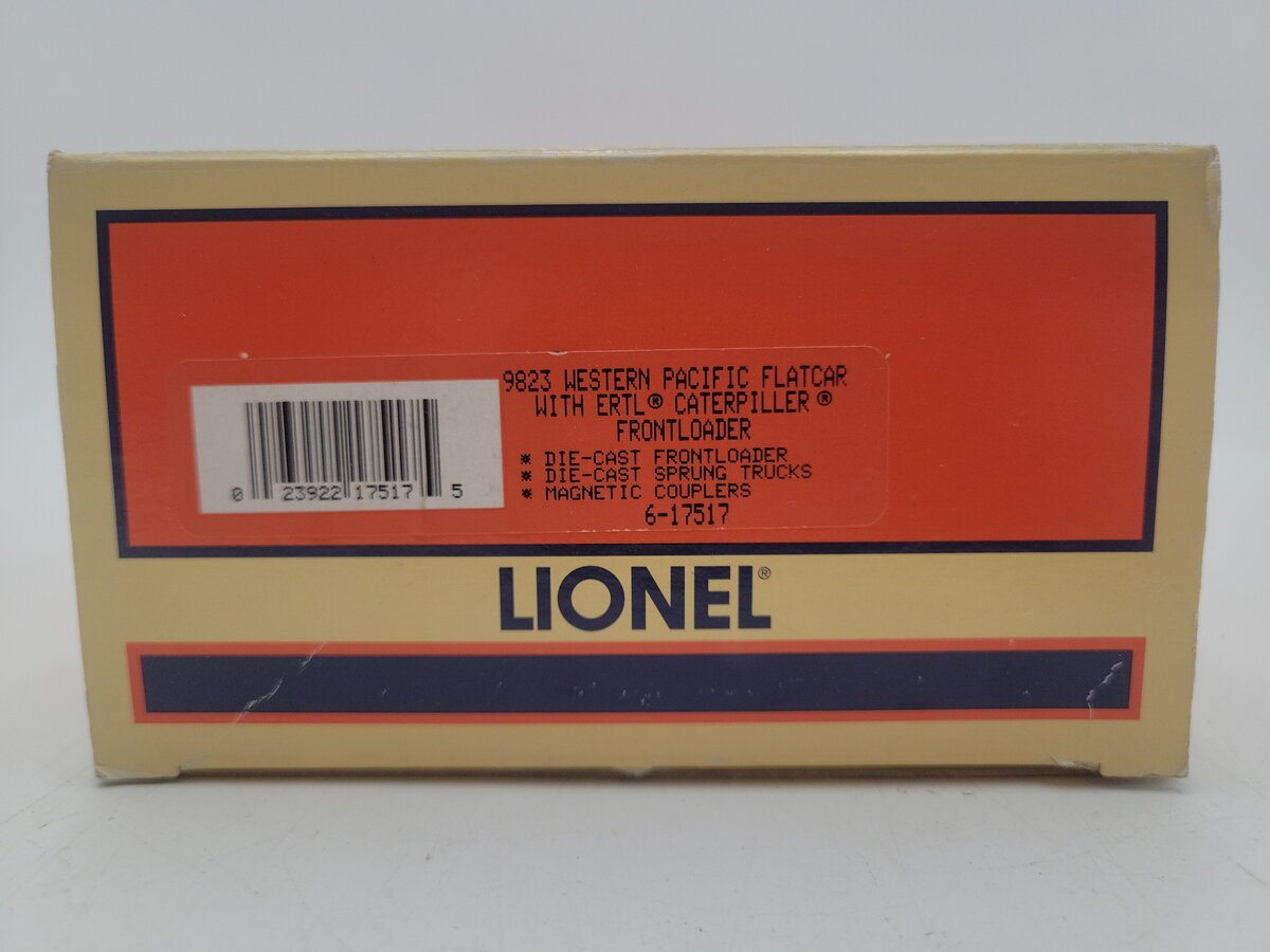 Lionel 6-17517 O Gauge Western Pacific Flatcar #9823 w/Ertl Caterpiller Loader EX/Box